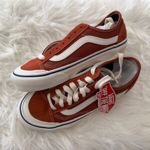 Vans Style 36 Decon Saltwash Sneakers Women's Size 6 Rust Orange Shoes NEW